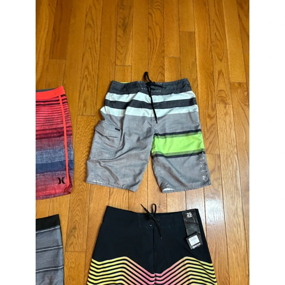 Bundle 4 Hurley O'Neill Billabong Boys Board Shorts Bundle Size 28 29 30 XL